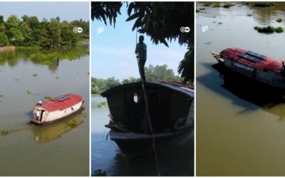 Escola flutuante leva educação para crianças em área remota de Bangladesh