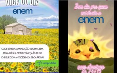 Ao postar gifs de ‘bom dia’ e de gatinhos, Inep deu spoiler do tema da redação do Enem 2025, brincam alunos